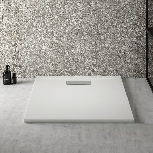 Ideal Standard Gloss White Ultraflat New Square Shower Tray + Waste - Image 4