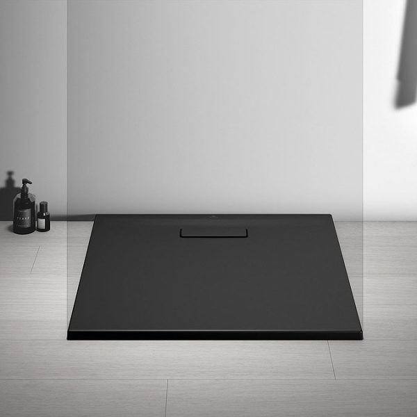 Ideal Standard Silk Black Ultraflat New Square Shower Tray + Waste - Image 5