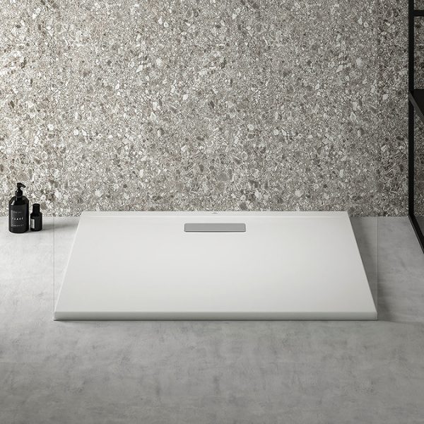 Ideal Standard Gloss White Ultraflat New Rectangular Shower Tray + Waste - Image 4