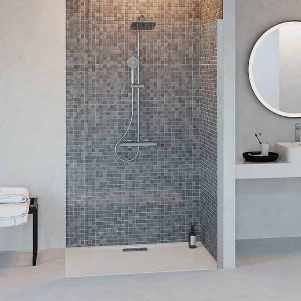 Ideal Standard Gloss White Ultraflat New Rectangular Shower Tray + Waste - Image 2