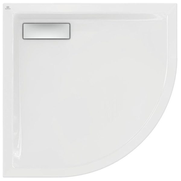 Ideal Standard Gloss White Ultraflat New Quadrant Shower Tray + Waste - Image 4