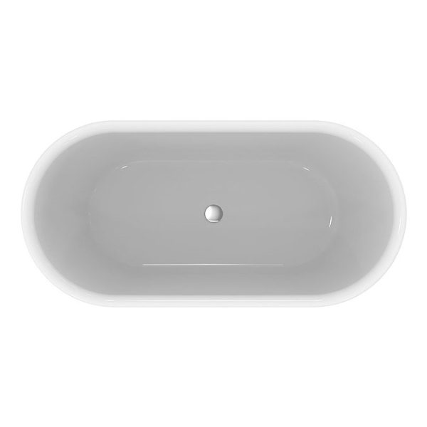 Ideal Standard Adapto 1550 x 750mm Oval Freestanding Double Ended Bath with Clicker Waste - Image 3