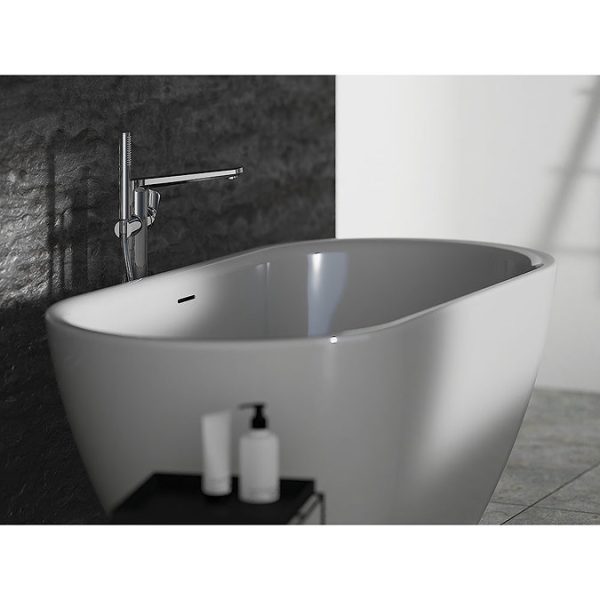 Ideal Standard Adapto 1550 x 750mm Oval Freestanding Double Ended Bath with Clicker Waste - Image 5