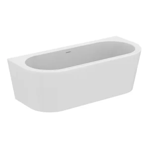 Ideal Standard Adapto 1800 x 800mm D Shape Freestanding Bath with Clicker Waste