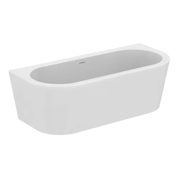 Ideal Standard Adapto 1800 x 800mm D Shape Freestanding Bath with Clicker Waste
