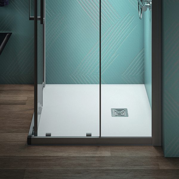 Ideal Standard Pure White Ultra Flat S+ Square Shower Tray + Waste - Image 3