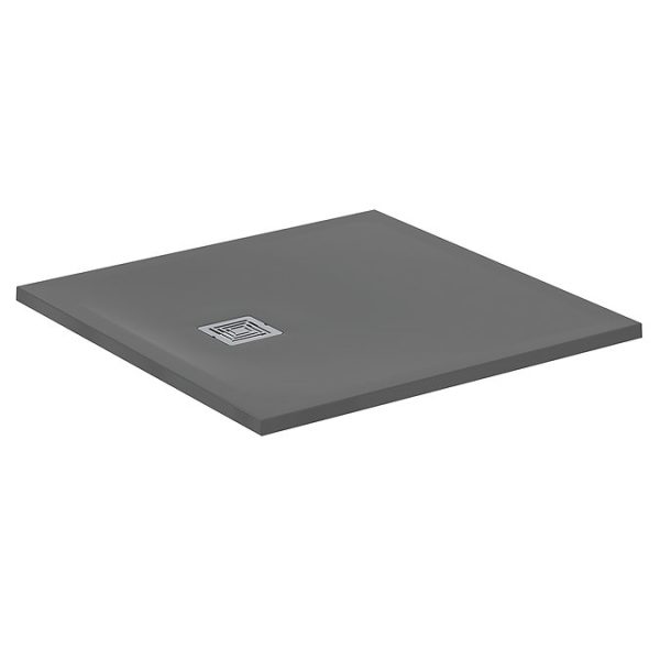Ideal Standard Concrete Grey Ultra Flat S+ Square Shower Tray + Waste - Image 4