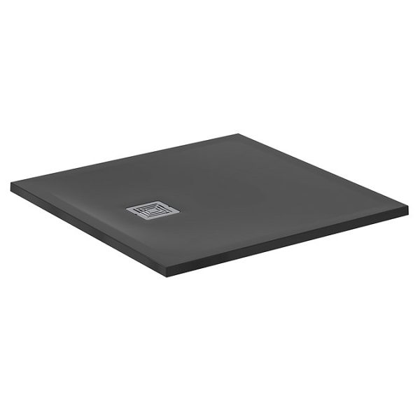 Ideal Standard Jet Black Ultra Flat S+ Square Shower Tray + Waste - Image 4