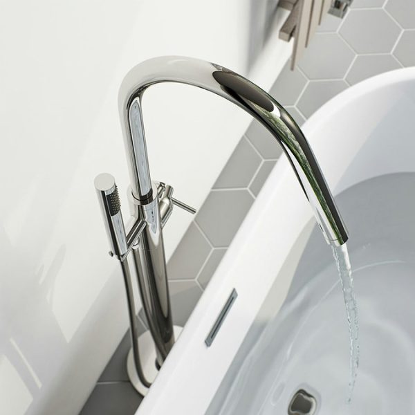 Mode Spencer Freestanding Bath Shower Mixer Tap   Chrome - Image 2