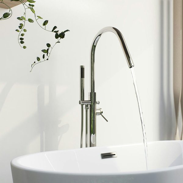 Mode Spencer Freestanding Bath Shower Mixer Tap   Chrome - Image 3
