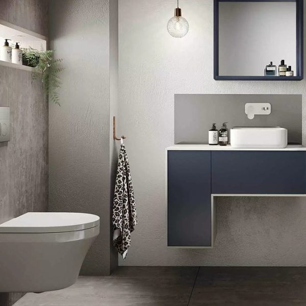 Asquiths Sanctity Wall Mounted Basin Mixer (2TH) With Backplate - Image 2