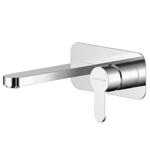 Asquiths Sanctity Wall Mounted Basin Mixer (2TH) With Backplate
