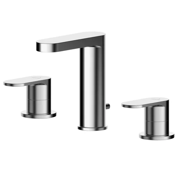 Asquiths Solitude Deck Mounted Basin Mixer (3TH) With Pop Up Waste