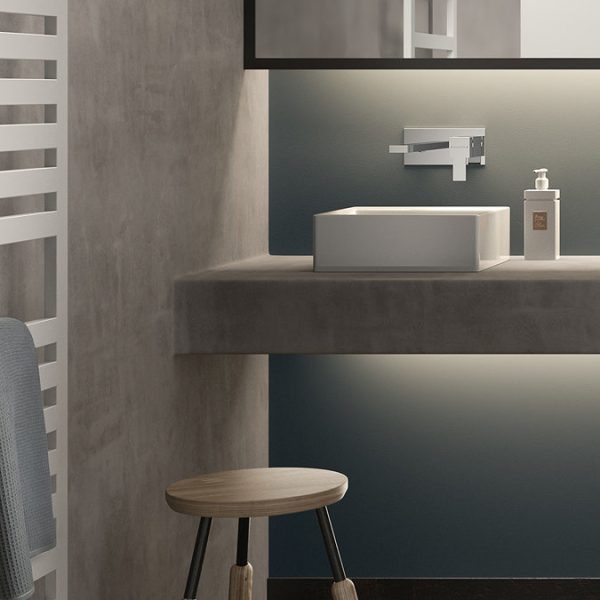 Asquiths Revival Wall Mounted Basin Mixer (2TH) With Backplate - Image 2