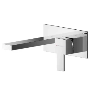 Asquiths Revival Wall Mounted Basin Mixer (2TH) With Backplate