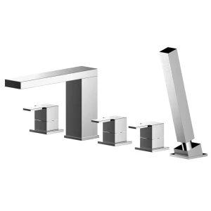 Asquiths Revival Deck Mounted Bath Shower Mixer (5TH) With Spout