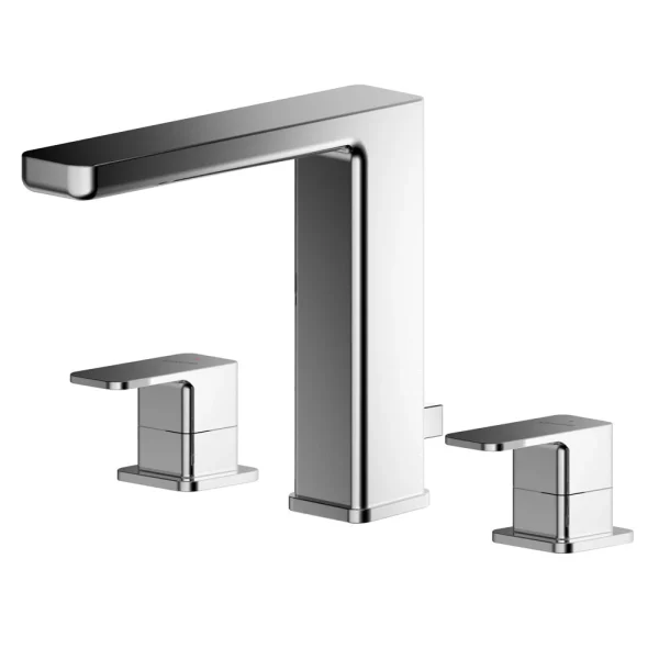 Asquiths Tranquil Deck Mounted Basin Mixer (3TH) With Pop Up Waste