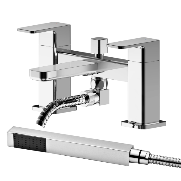 Asquiths Tranquil Deck Mounted Bath Shower Mixer with Shower Kit
