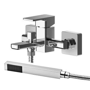 Asquiths Tranquil Wall Mounted Bath Shower Mixer with Shower Kit