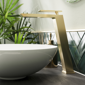 Crosswater Limit Tall Basin Monobloc    Brushed Brass