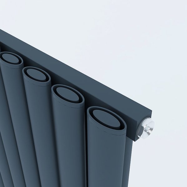 Carisa Tallis Single Panel Textured Anthracite Aluminum Radiator 1800 x 470mm - Image 2