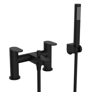 Bosa Bath Shower Mixer Tap with Shower Kit   Matt Black