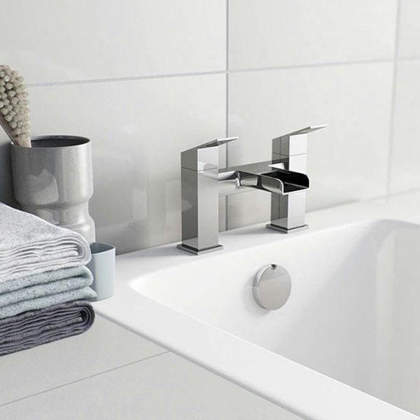 Orchard Wye Waterfall Chrome Bath Mixer Tap - Image 5