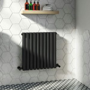 The Heating Co. 600 x 600mm Salvador Anthracite Grey Double Horizontal Radiator
