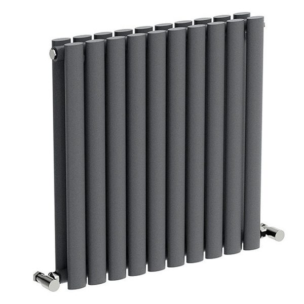 The Heating Co. 600 x 600mm Salvador Anthracite Grey Double Horizontal Radiator - Image 2