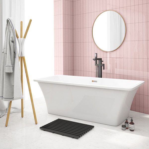 Toreno Modern Matt Black Floor Mounted Free standing Bath Shower Mixer - Image 3