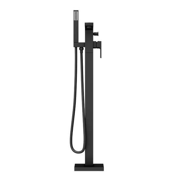 Toreno Modern Matt Black Floor Mounted Free standing Bath Shower Mixer - Image 4