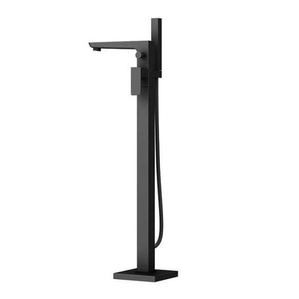 Toreno Modern Matt Black Floor Mounted Free standing Bath Shower Mixer - Image 2
