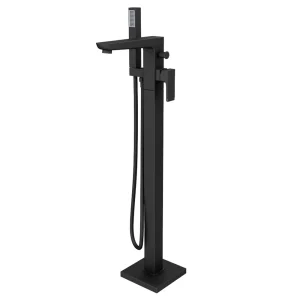 Toreno Modern Matt Black Floor Mounted Free standing Bath Shower Mixer