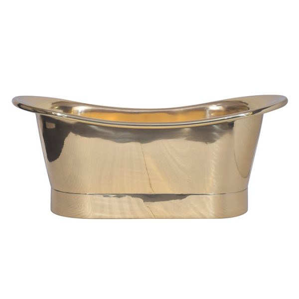 Trafalgar Polished Brass 1700 x 710mm Double Ended Roll Top Slipper Bath - Image 5