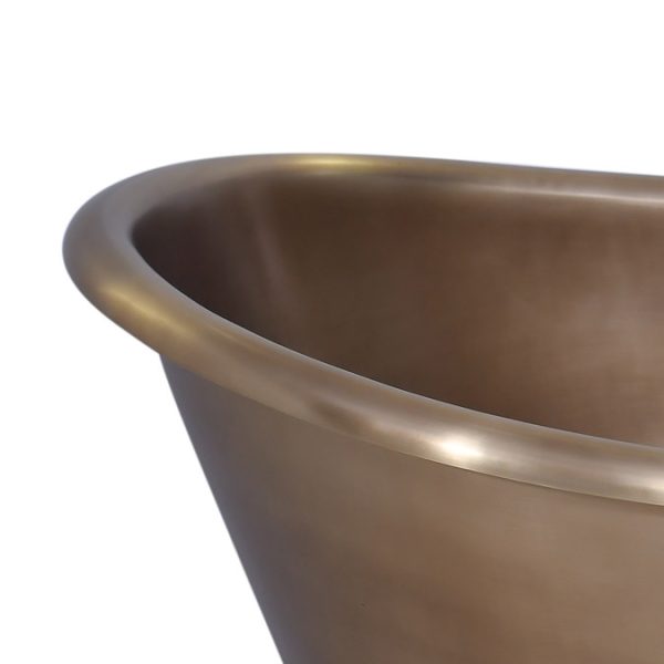 Trafalgar Antique Brass 1700 x 710mm Double Ended Roll Top Slipper Bath - Image 4