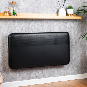 TCP 820 x 450mm 2000W Black Aluminum Panel Heater – Portable or Wall Mounted with LED Display