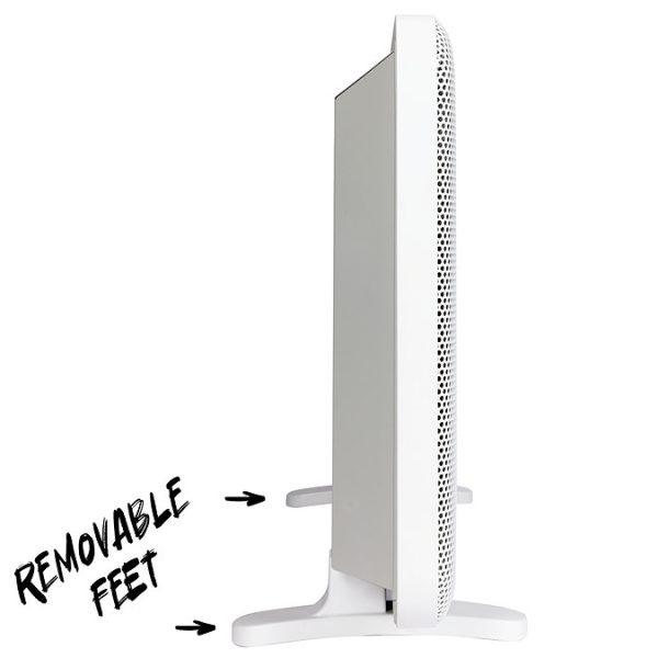 TCP 820 x 450mm 2000W White Aluminum Panel Heater – Portable or Wall Mounted with LED Display - Image 2