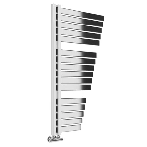 Toreno Casa Offset Tapered Heated Towel Rail   Chrome (1100 x 590mm)
