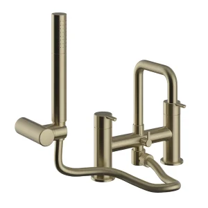 Heritage Dartmouth Bath Shower Mixer   Brushed Brass