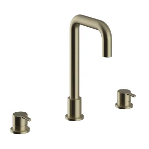 Heritage Dartmouth 3 Taphole Basin Mixer   Brushed Brass
