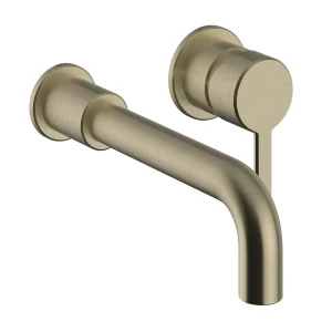 Heritage Dartmouth 2 Taphole Wall Mounted Basin Mixer   Brushed Brass