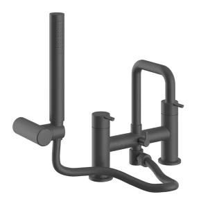 Heritage Dartmouth Bath Shower Mixer   Matt Black