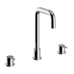 Heritage Dartmouth 3 Taphole Basin Mixer   Chrome