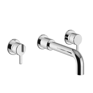 Heritage Dartmouth 3 Taphole Wall Mounted Basin Mixer   Chrome