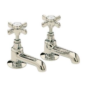 Heritage   Dawlish Basin Pillar Taps   Vintage Gold