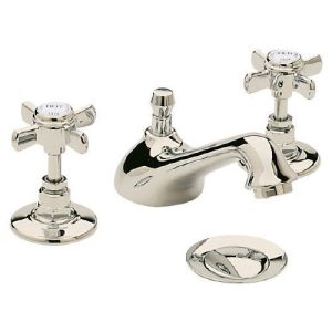 Heritage   Dawlish 3 Hole Basin Mixer with Pop up Waste   Vintage Gold