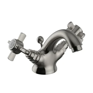 Heritage Dawlish Mono Basin Mixer with Pop up Waste   Brushed Nickel