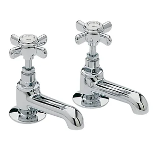 Heritage   Dawlish Basin Pillar Taps   Chrome