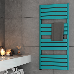 Terma Warp T One Teal Electric Towel Rail 500 x 1110mm