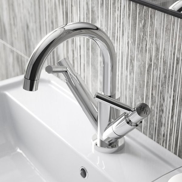 Hudson Reed Tec Lever Mono Basin Mixer Tap inc. Swivel Spout & Waste - Image 3